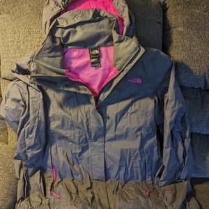 The North Face women's XL, grey/pink wind breaker